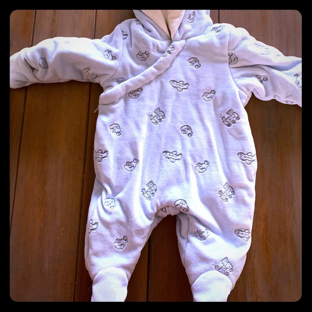 Size 0-3 blue baby winter suit/coat